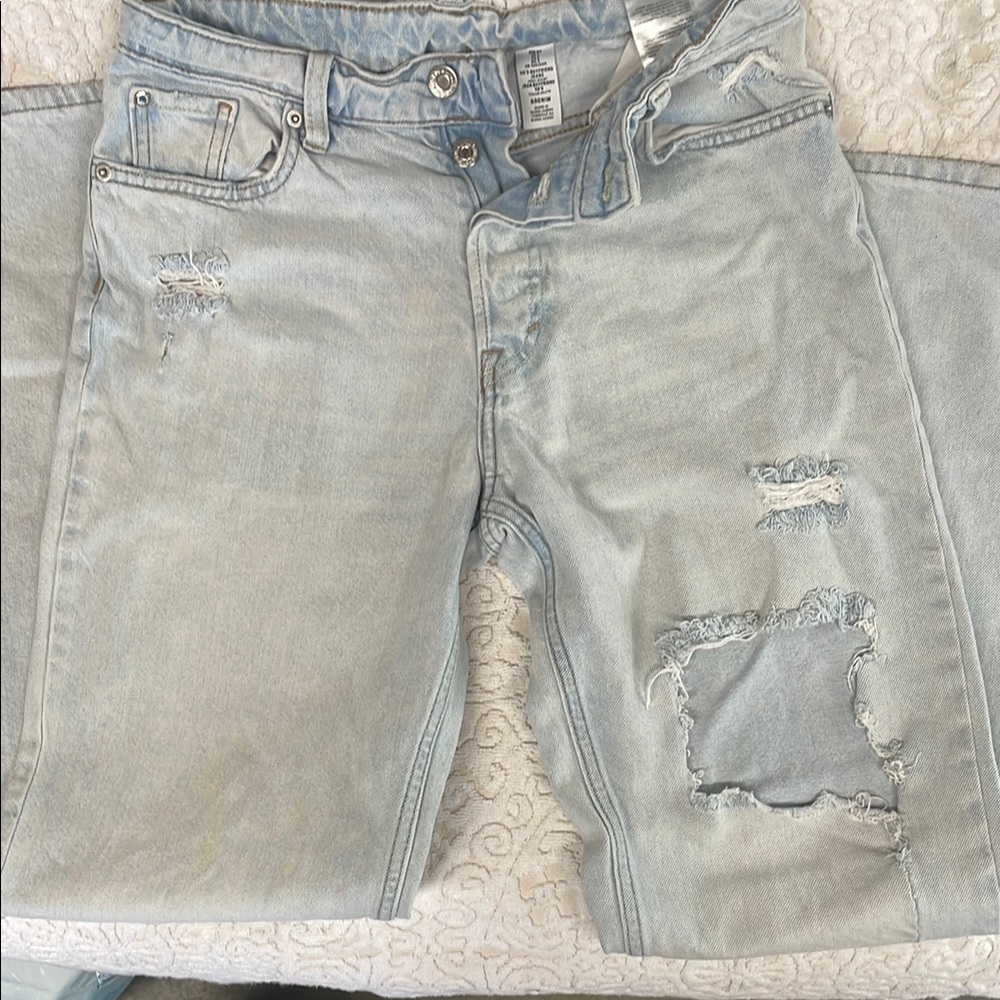 Light Blue Distressed Jeans